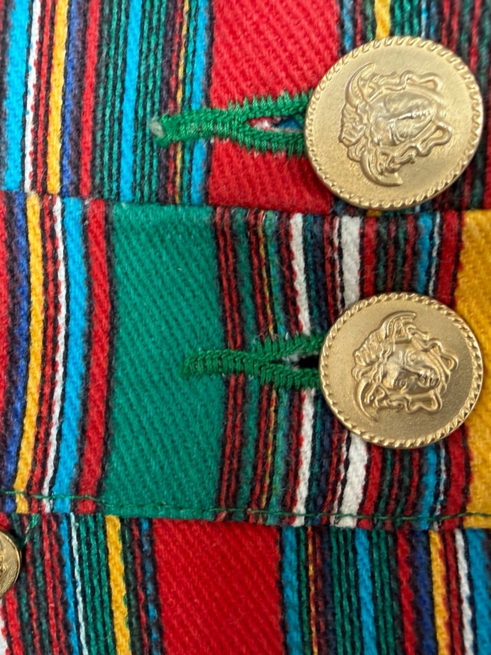 Gianni Versace Couture vintage striped multicolour jeans - Picture 4 of 10